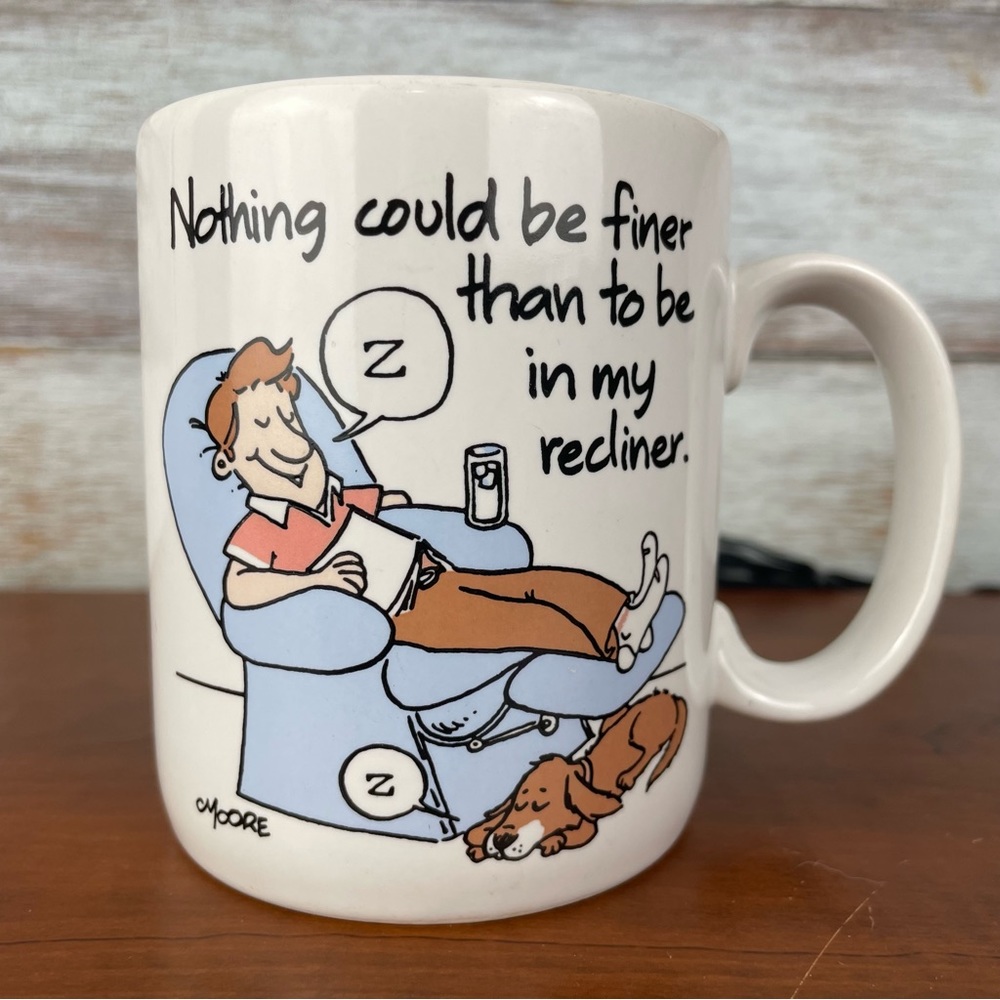 Savor Your Morning with a Touch of Nostalgia - Vintage Hallmark Recliner Coffee